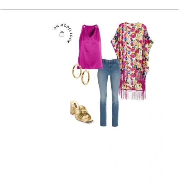 Boston Proper Novelty Fringe Kimono NEW - Picture 10 of 10